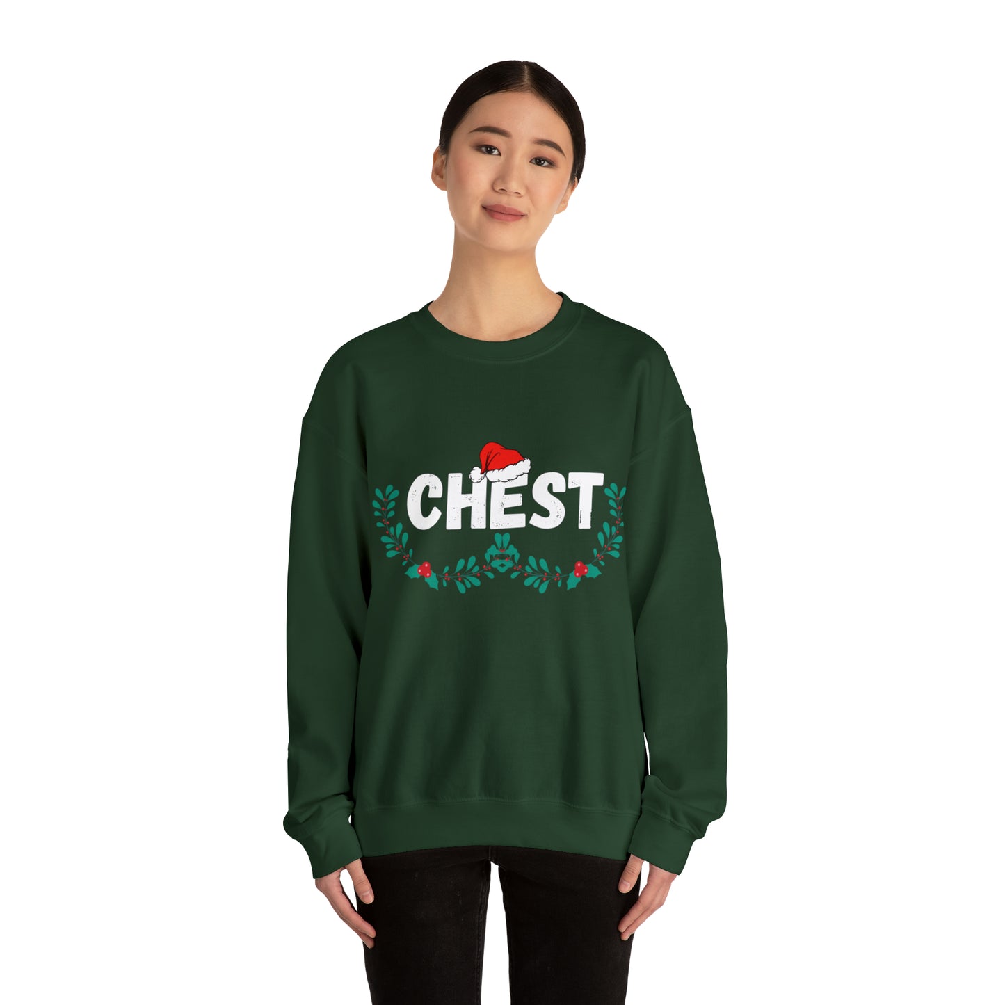 CHEST nuts Sweatshirt Couples Matching Funny Christmas Sweater