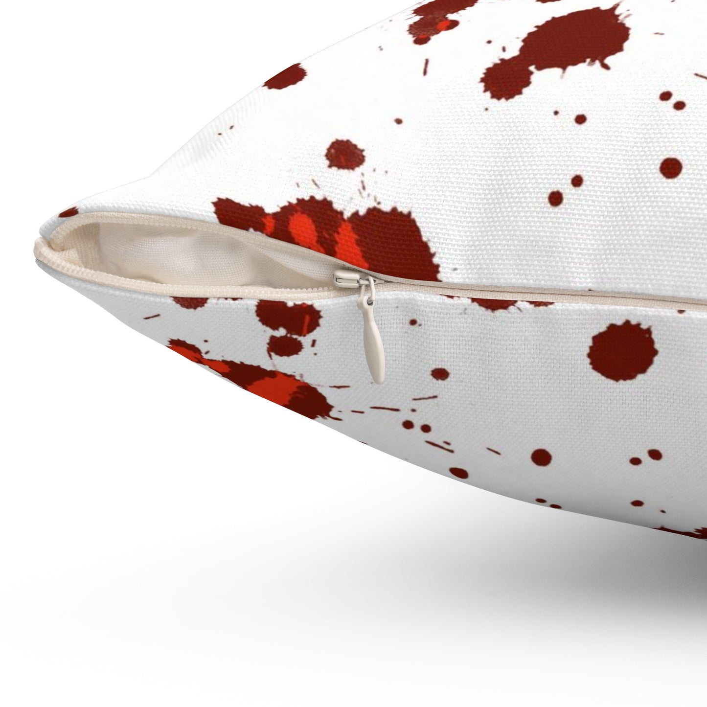 Blood Splatter True Crime Polyester Square Pillow