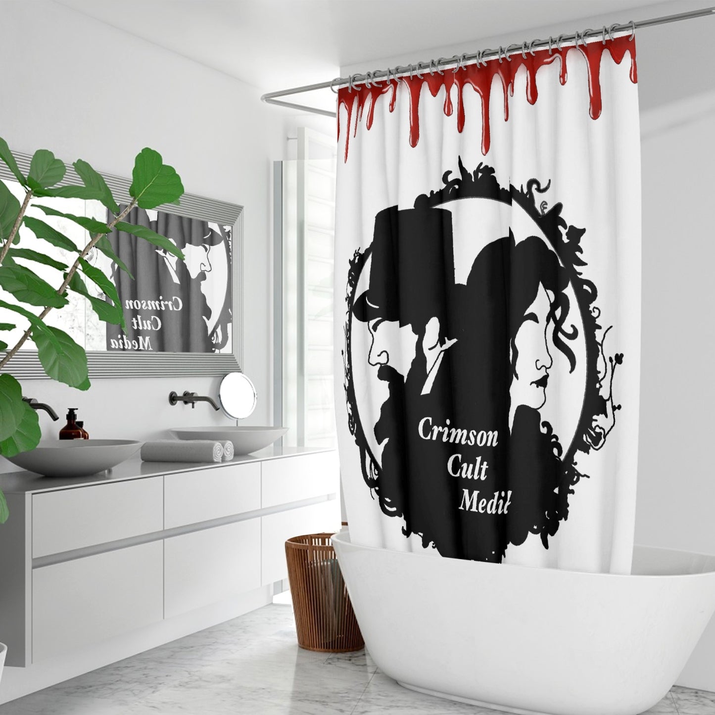Splatter Quick-drying Shower Curtain