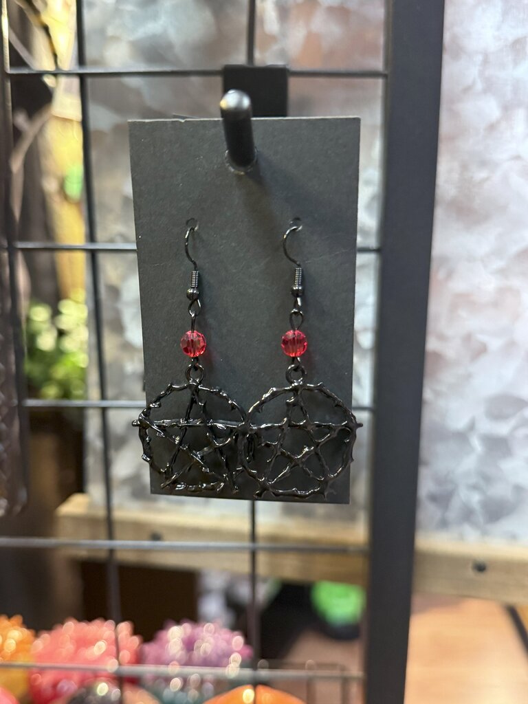 Black Pentagram Earring