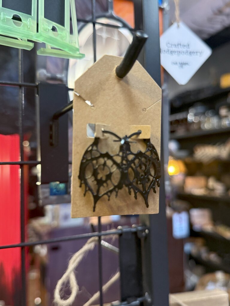 Black Gothic Cathedral Earring