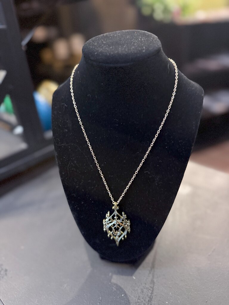 Golden Gothic Cathedral Necklace