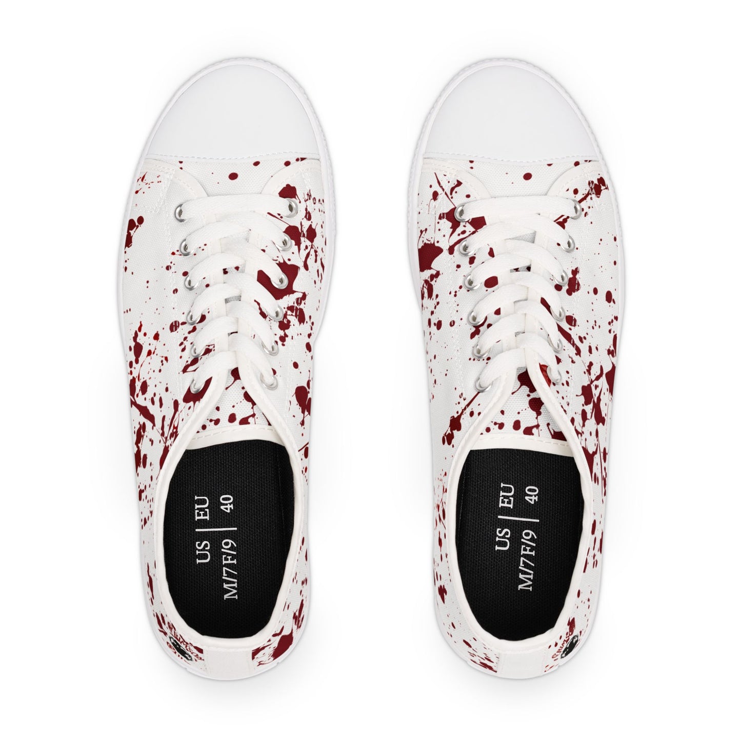 Low Top Sneakers - Splatter Horror Halloween True Crime Shoes