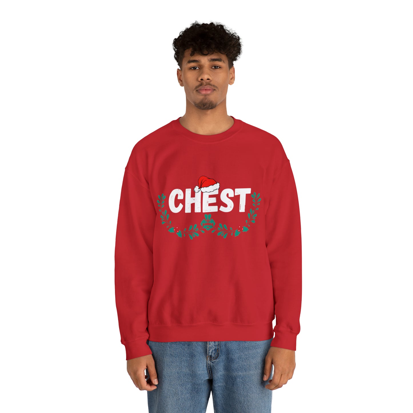 CHEST nuts Sweatshirt Couples Matching Funny Christmas Sweater