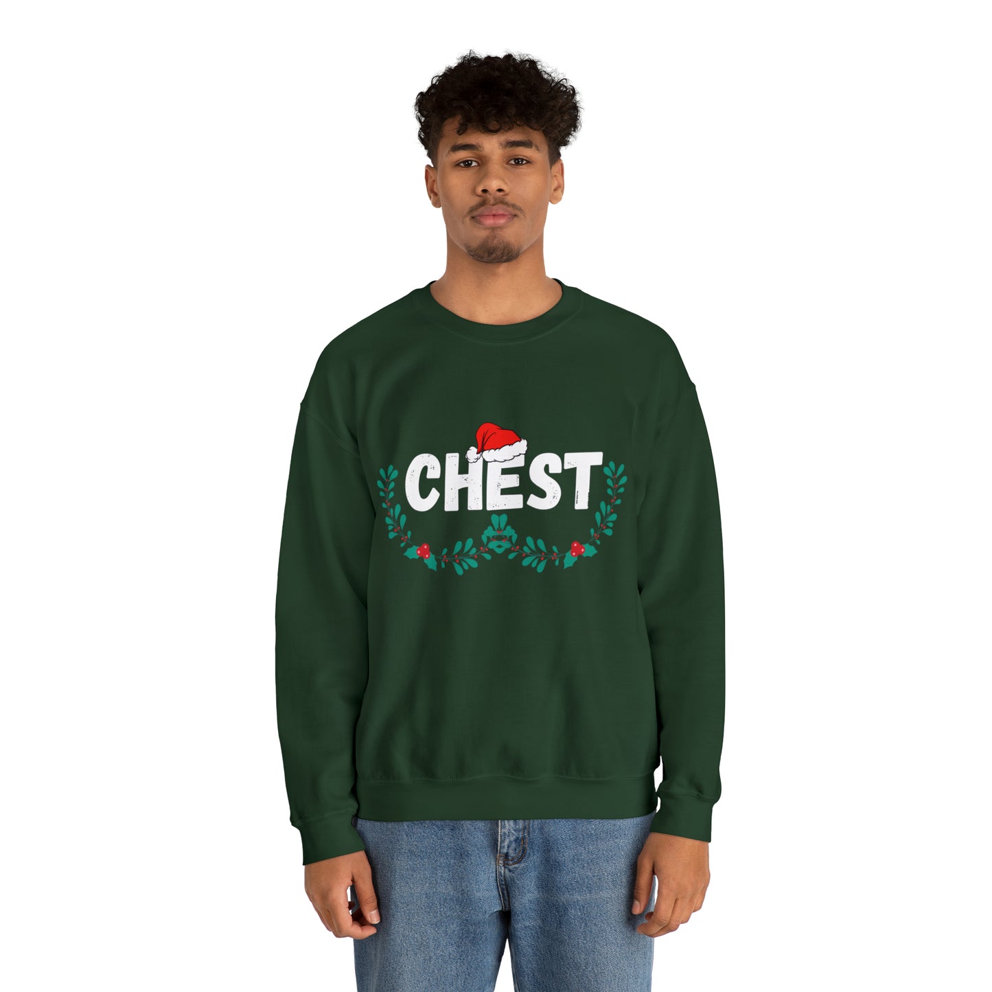 CHEST nuts Sweatshirt Couples Matching Funny Christmas Sweater
