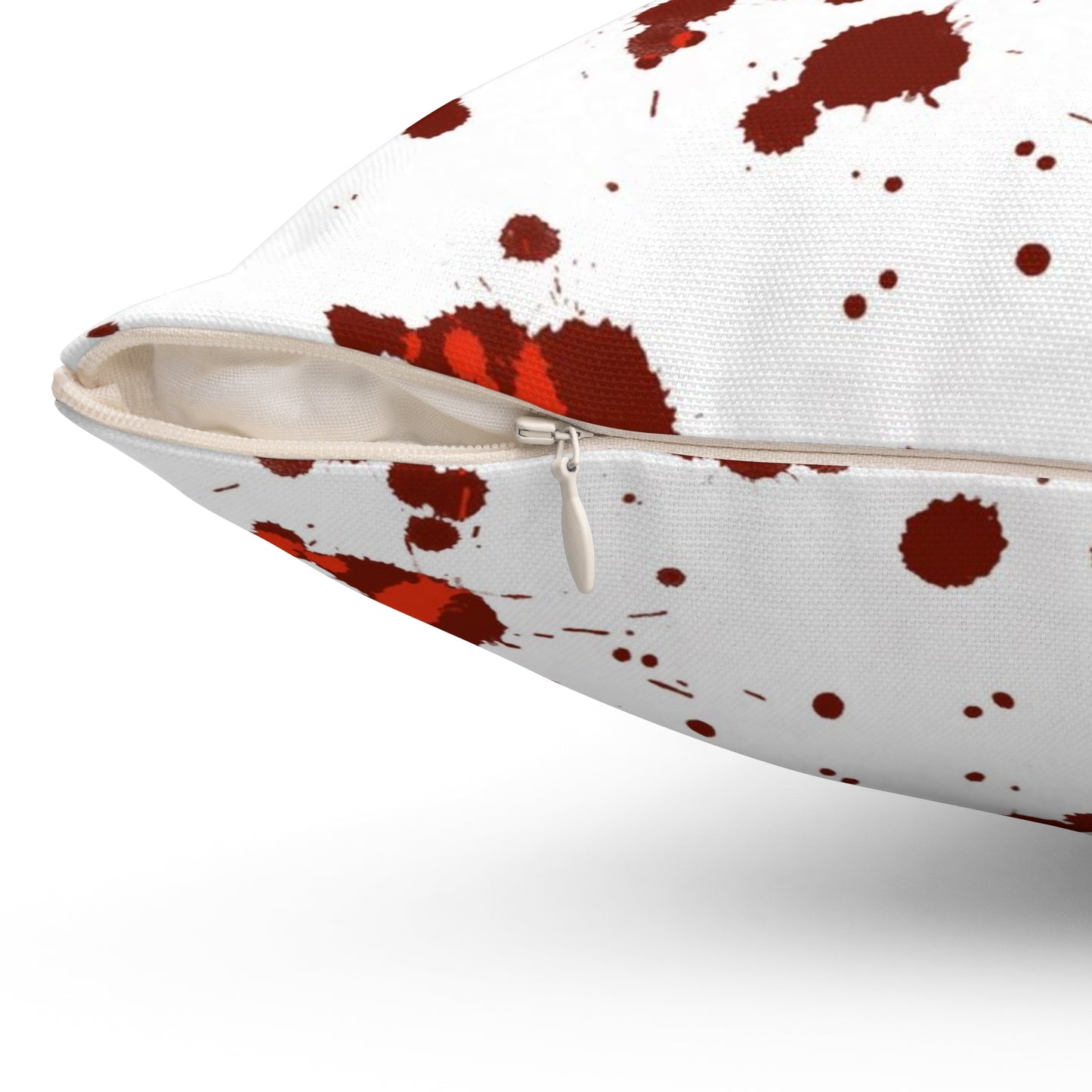Blood Splatter True Crime Polyester Square Pillow