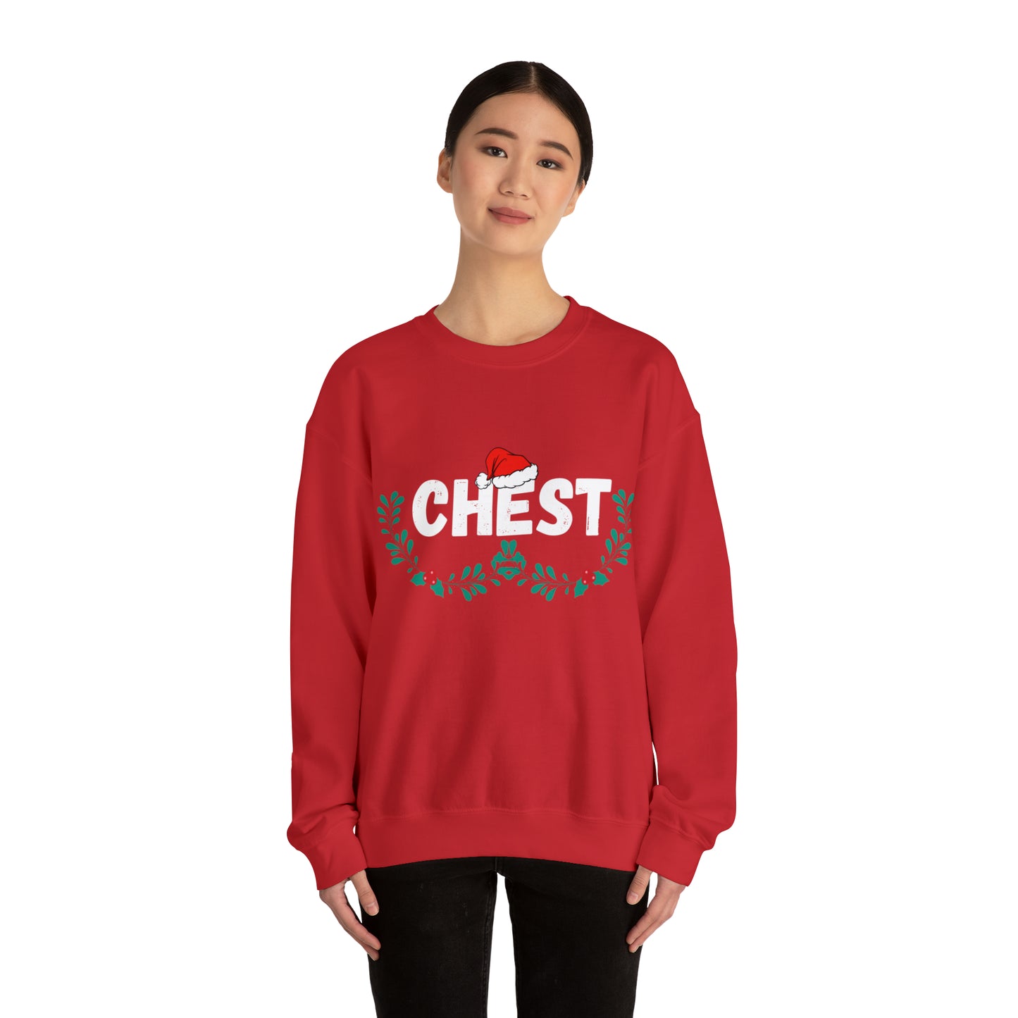 CHEST nuts Sweatshirt Couples Matching Funny Christmas Sweater