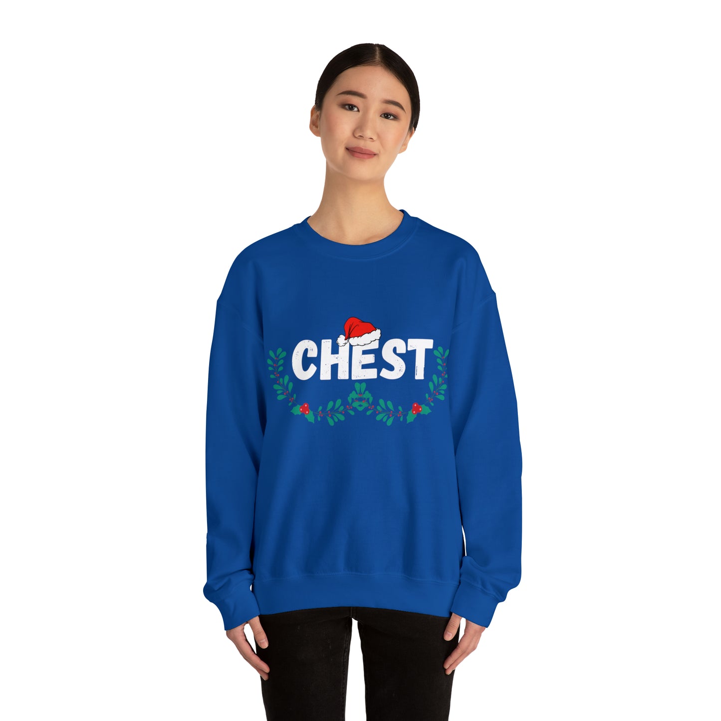 CHEST nuts Sweatshirt Couples Matching Funny Christmas Sweater