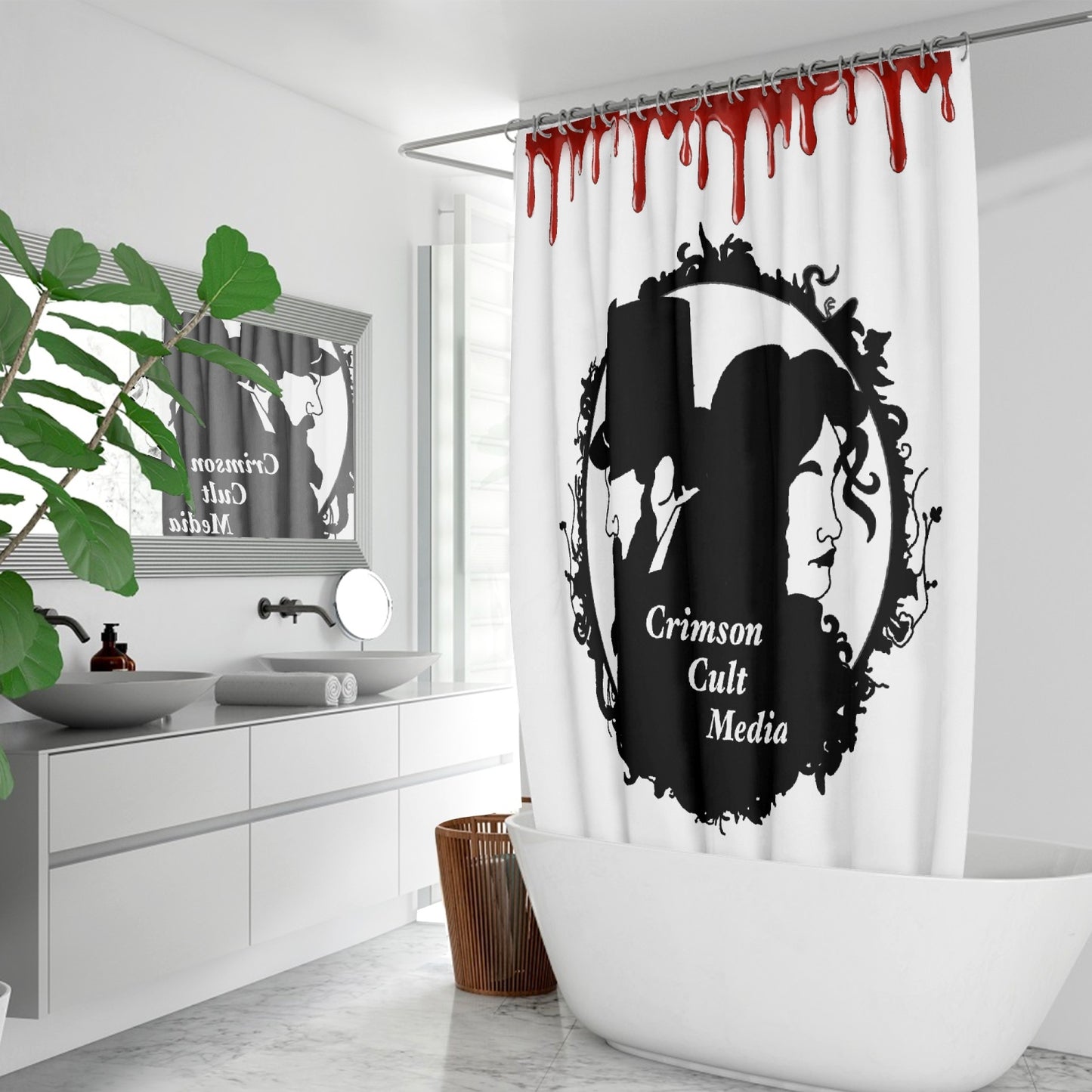 Splatter Quick-drying Shower Curtain