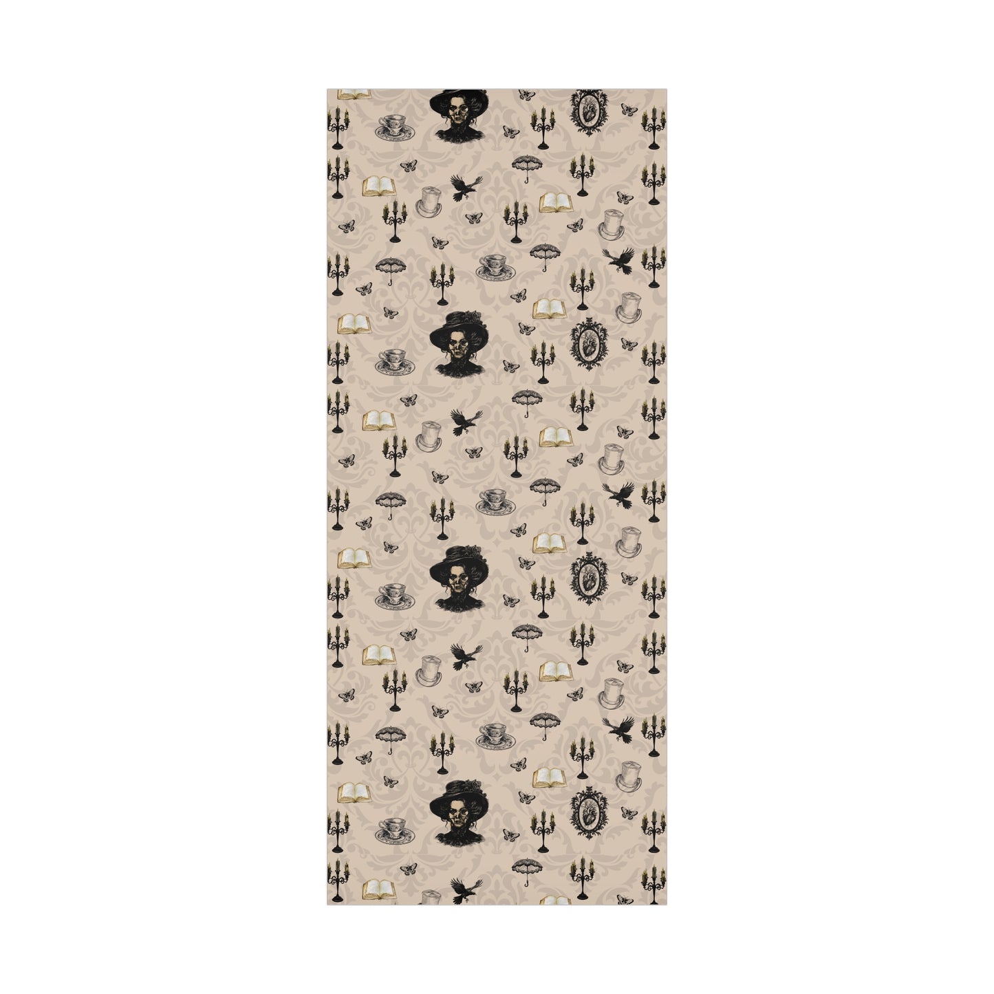 Gothic Dark Academia Victorian Wrapping Paper Yule Christmas Gothic Gift