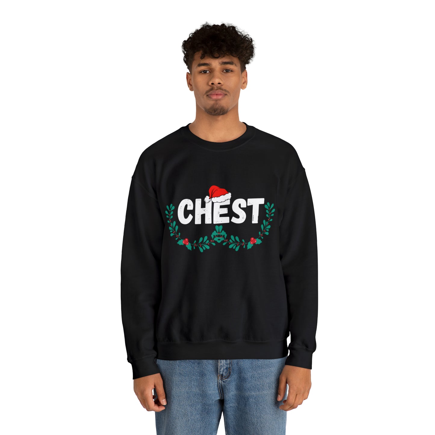 CHEST nuts Sweatshirt Couples Matching Funny Christmas Sweater