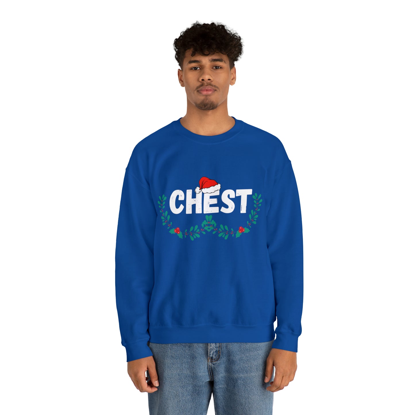 CHEST nuts Sweatshirt Couples Matching Funny Christmas Sweater