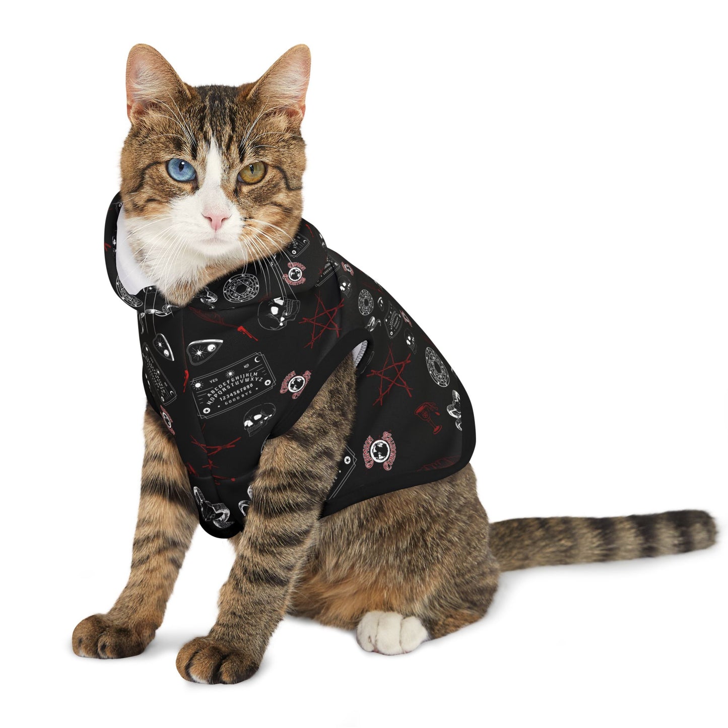Gothic Pet Hoodie, Dark Animal Apparel, Stylish Dog Clothes, Trendy Cat Fashion, Halloween Pet Costume, Cozy Pet Wear