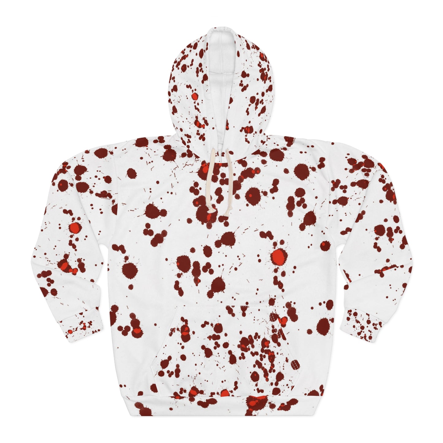 Blood Splatter Unisex Pullover Hoodie (AOP)