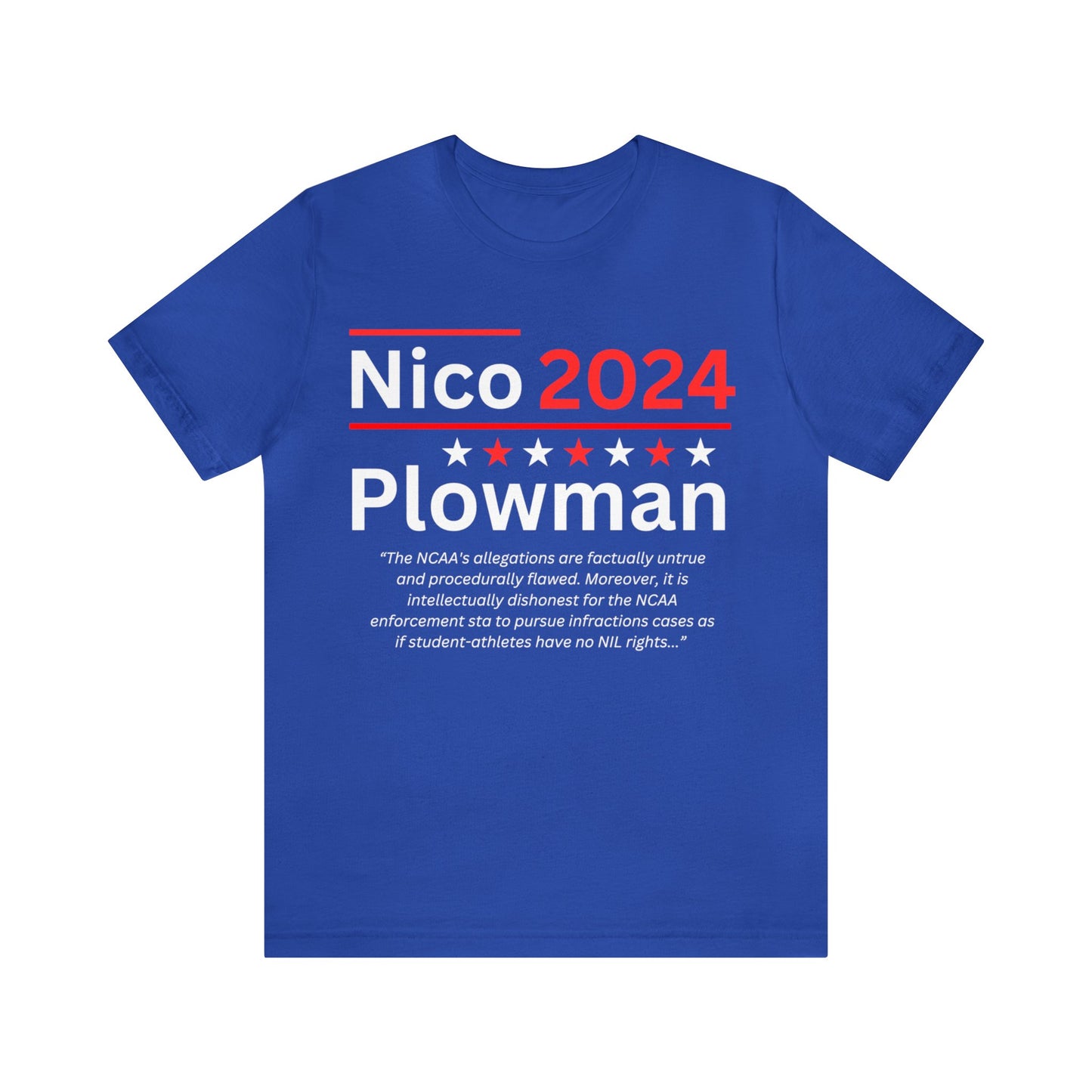 Nico Plowman 2024 TShirt NCAA