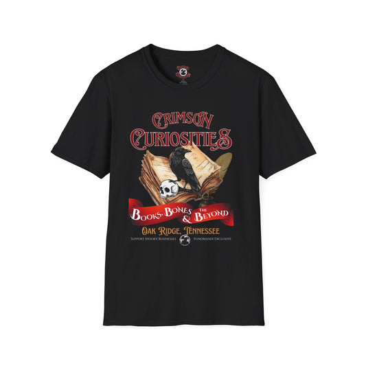 Crimson Curiosities Fundraiser T-shirt — Books, Bones & Beyond
