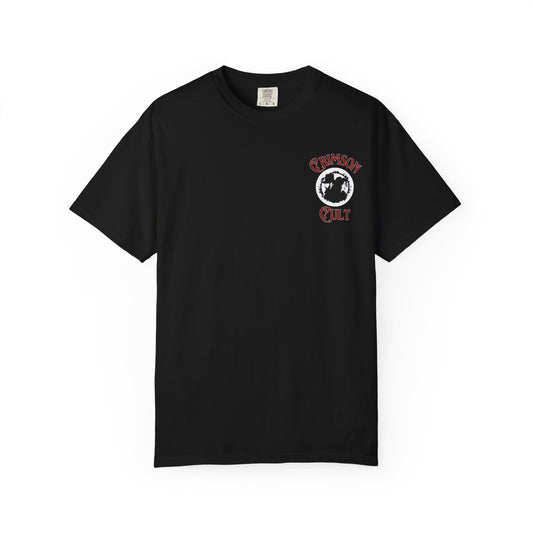 Crimson Curiosities Vintage T-Shirt, Unisex Graphic Tee, Halloween Apparel, Gift for Spooky Lovers, Retro Style Shirt, Fun Party Wear
