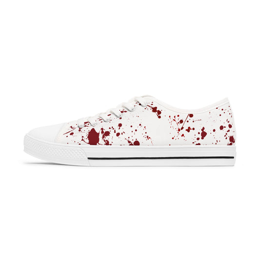 Low Top Sneakers - Splatter Horror Halloween True Crime Shoes