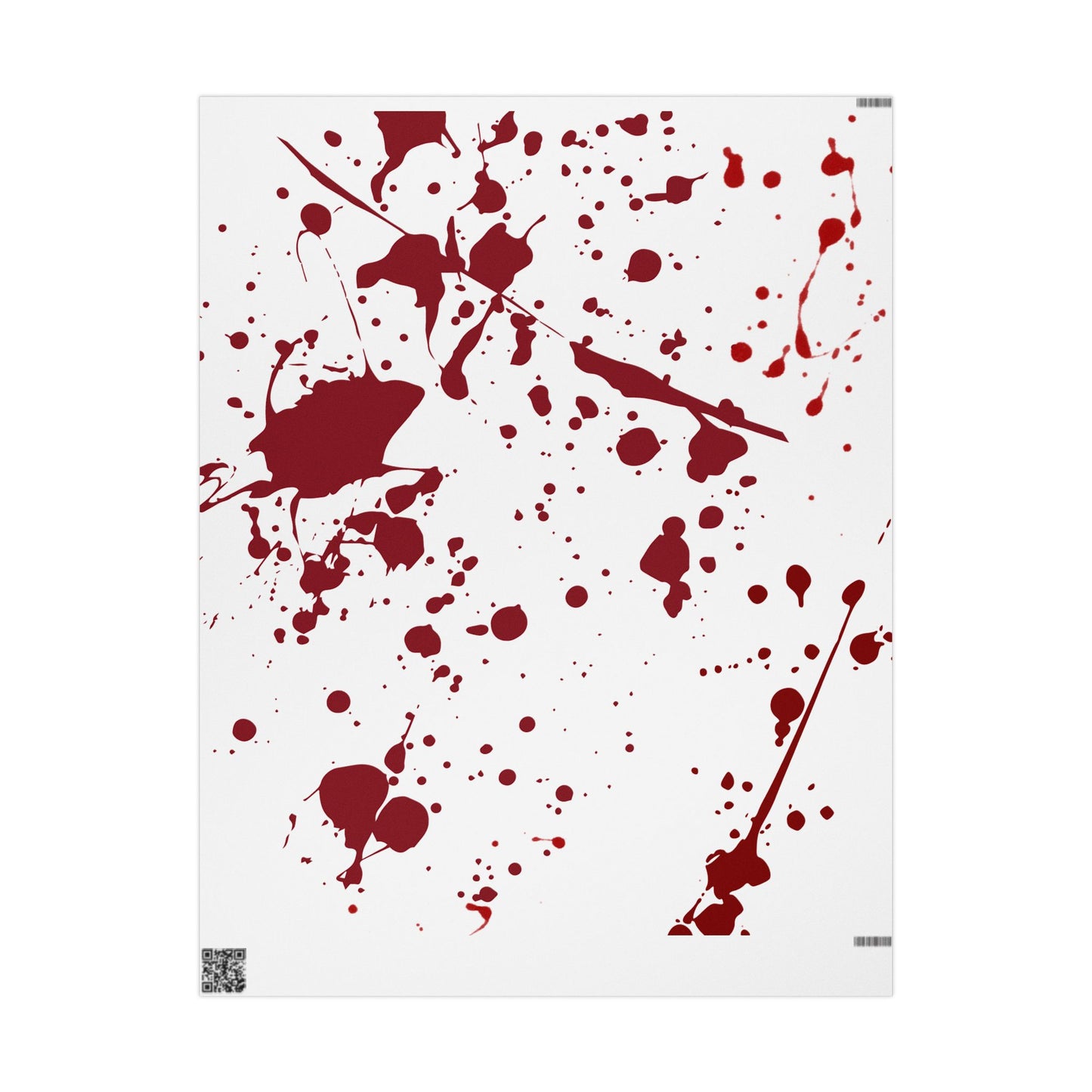 Artistic Blood Splatter Wrapping Paper | Unique Gift Wrap for Halloween, Parties, Cosplay, and Special Occasions
