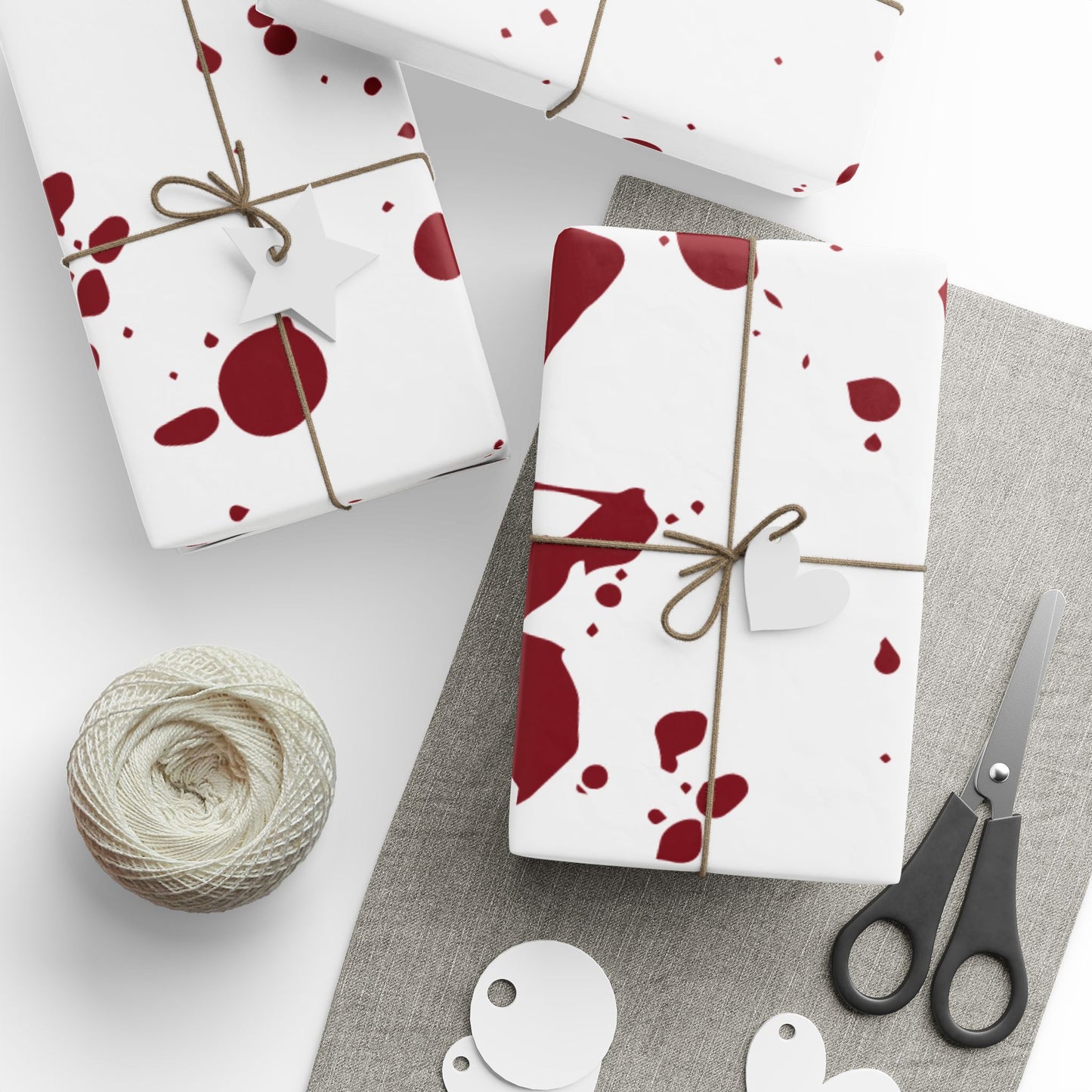 Artistic Blood Splatter Wrapping Paper | Unique Gift Wrap for Halloween, Parties, Cosplay, and Special Occasions