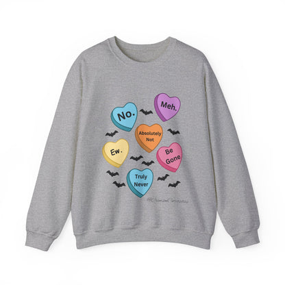 Anti-Valentine's Day Conversation Hearts Sweatshirt
