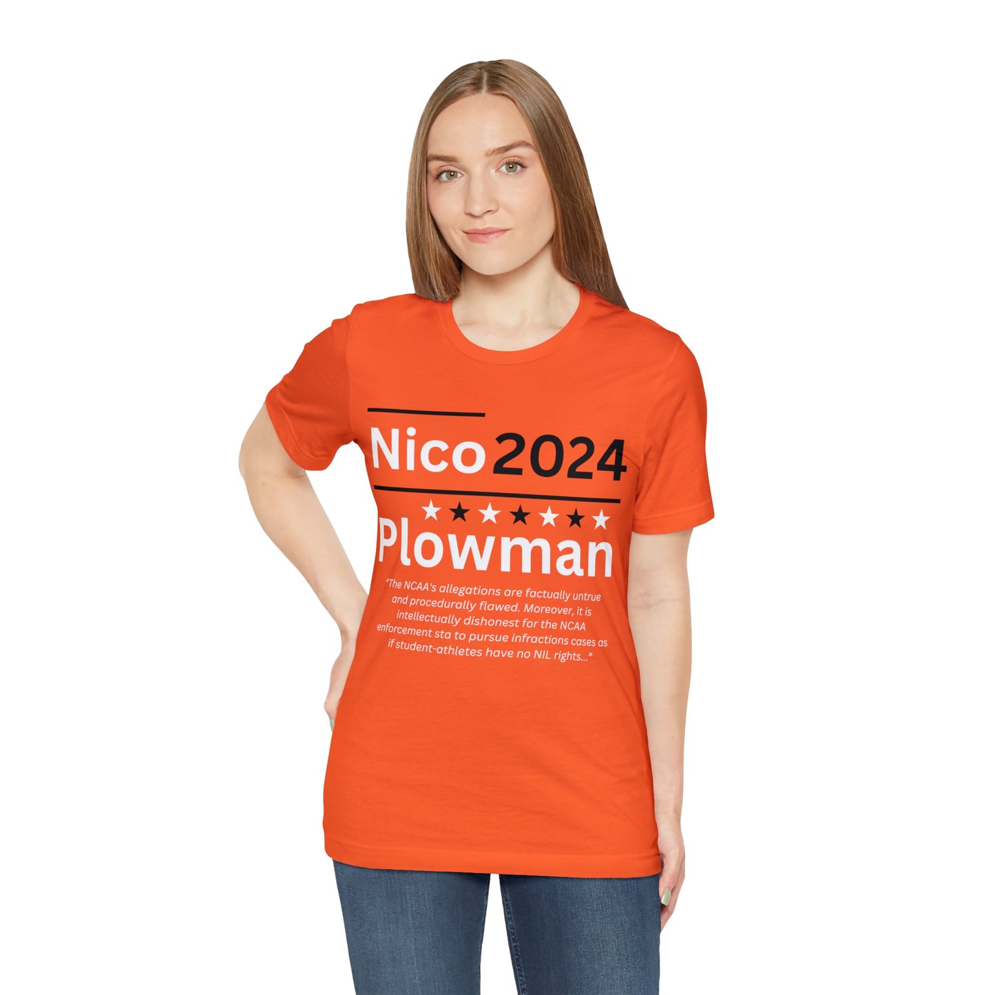 Nico Plowman 2024 TShirt NCAA Orange Vols