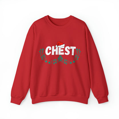 CHEST nuts Sweatshirt Couples Matching Funny Christmas Sweater