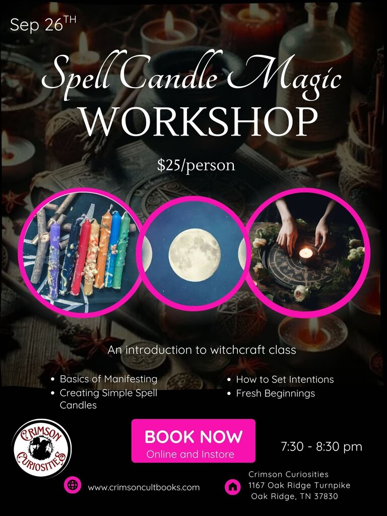 Spell Candle Making and Manifesting Class- September 26th