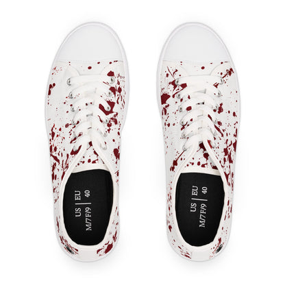 Low Top Sneakers - Splatter Horror Halloween True Crime Shoes