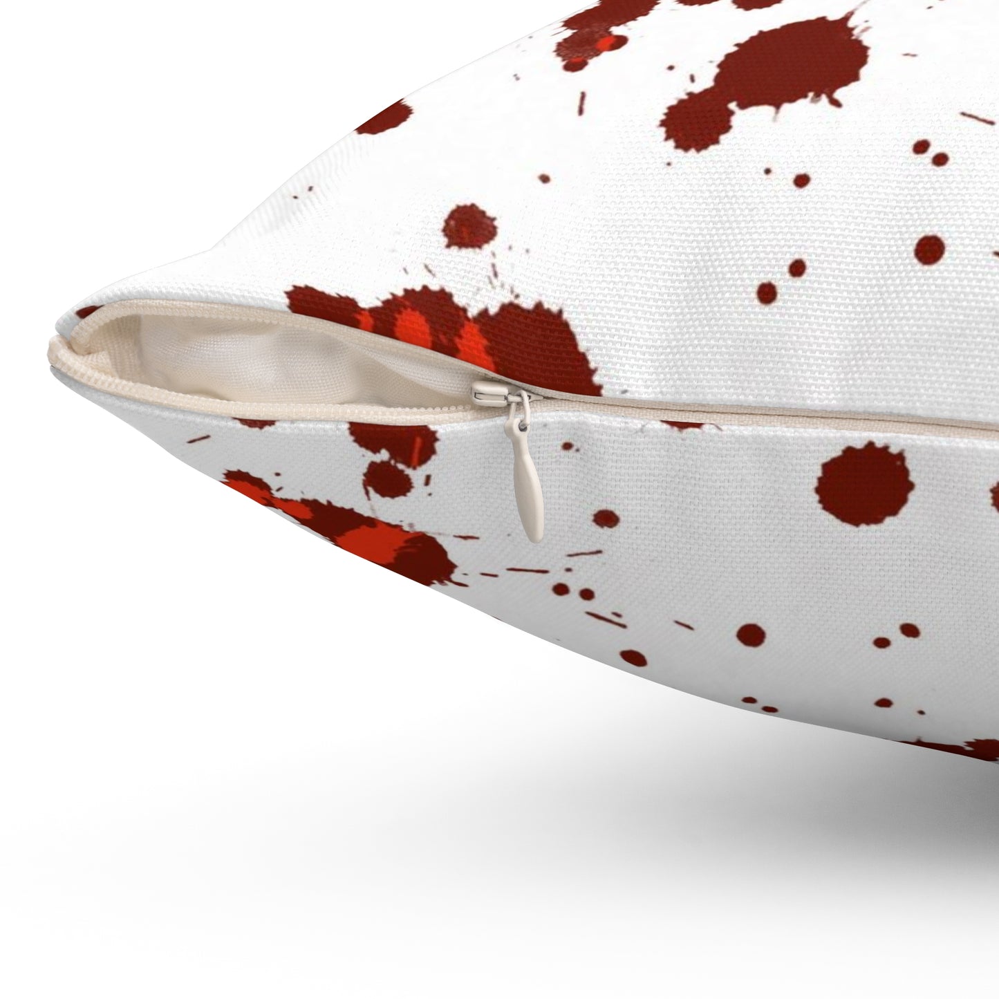 Blood Splatter True Crime Polyester Square Pillow