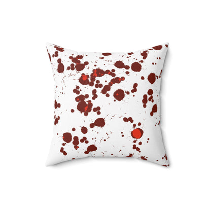 Blood Splatter True Crime Polyester Square Pillow
