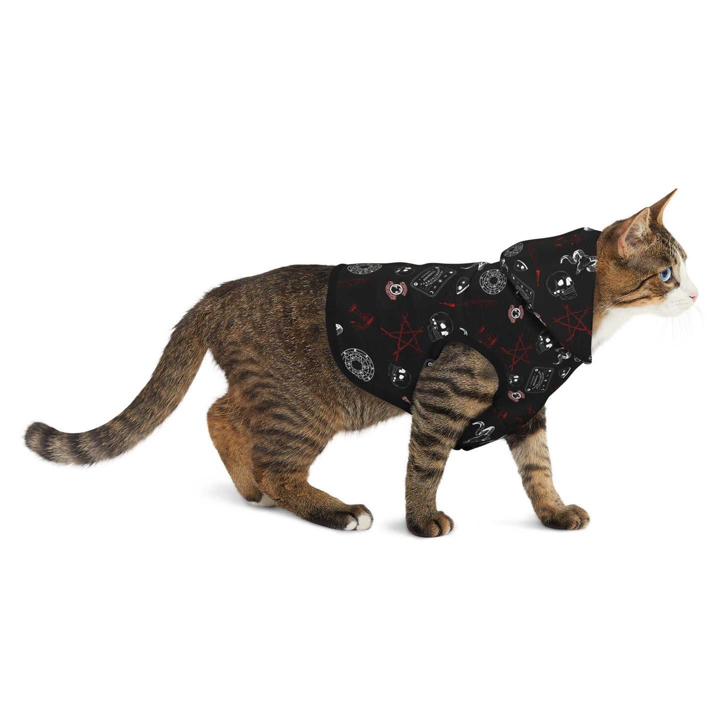 Gothic Pet Hoodie, Dark Animal Apparel, Stylish Dog Clothes, Trendy Cat Fashion, Halloween Pet Costume, Cozy Pet Wear