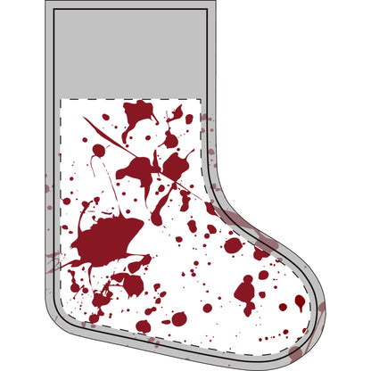 Blood Splatter Christmas Stocking (Linen)