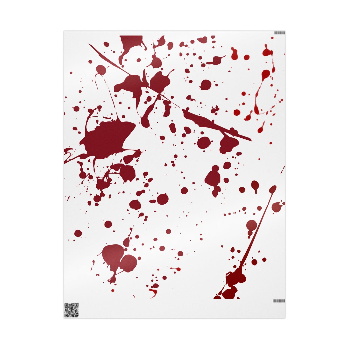 Artistic Blood Splatter Wrapping Paper | Unique Gift Wrap for Halloween, Parties, Cosplay, and Special Occasions