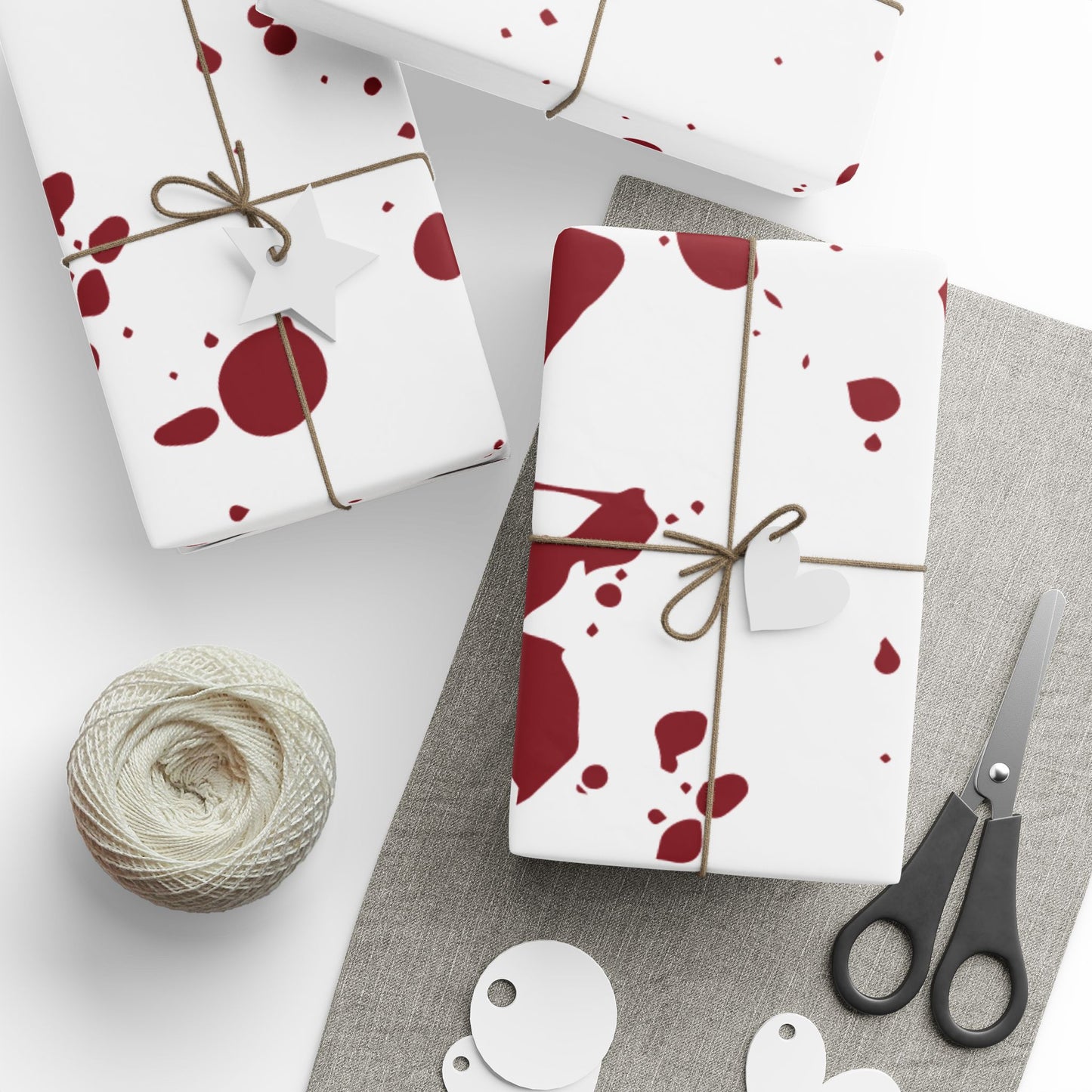 Artistic Blood Splatter Wrapping Paper | Unique Gift Wrap for Halloween, Parties, Cosplay, and Special Occasions