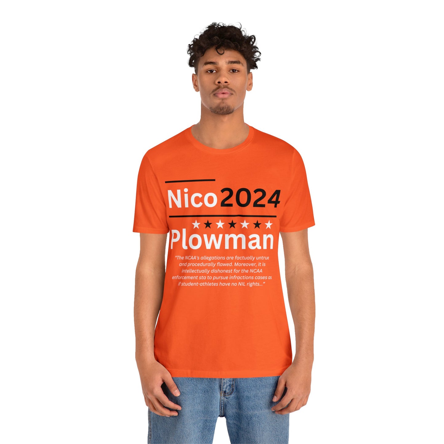 Nico Plowman 2024 TShirt NCAA Orange Vols