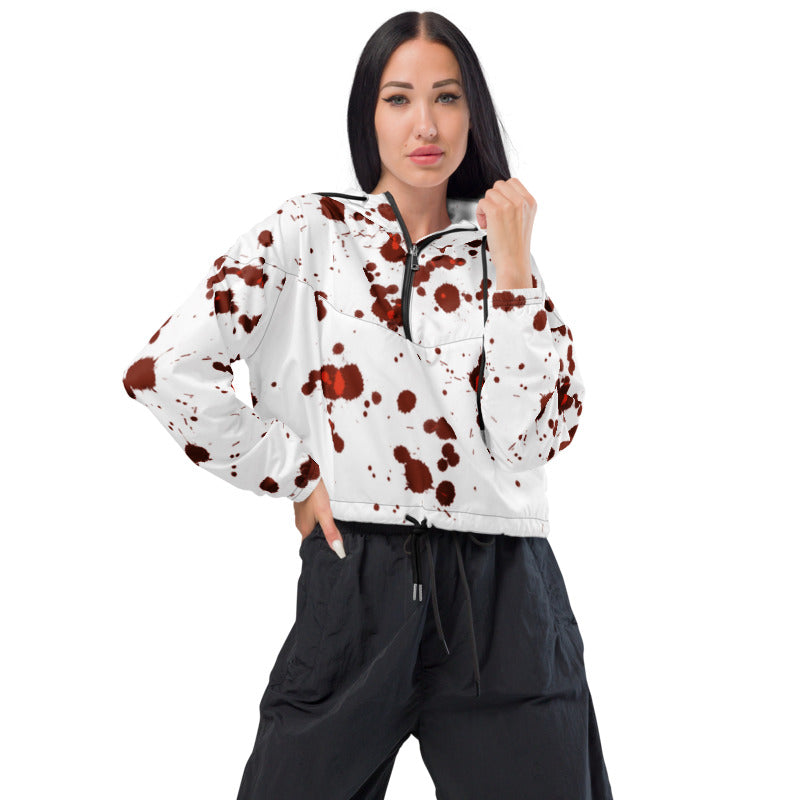 Women’s Splatter cropped windbreaker