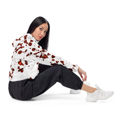 Women’s Splatter cropped windbreaker